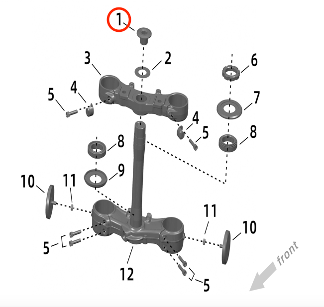 Ultra Bee Steering Head Nut