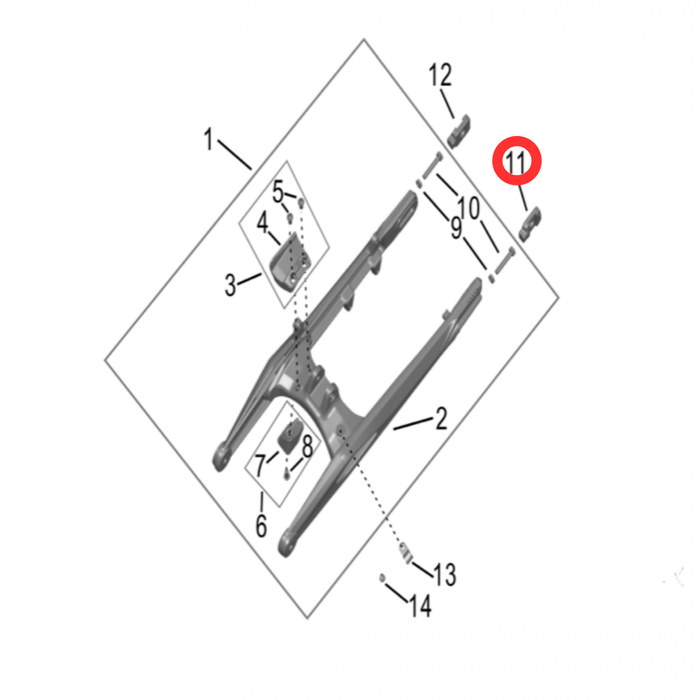 Hyper Bee Chain Tensioner Block (Left) - Surron Canada