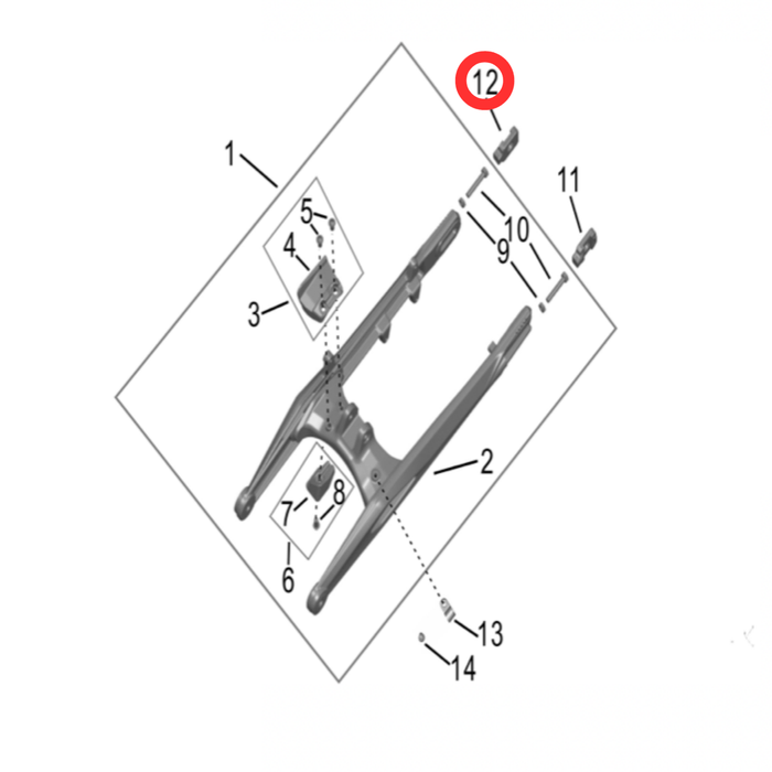 Hyper Bee Chain Tensioner Block (Right) - Surron Canada