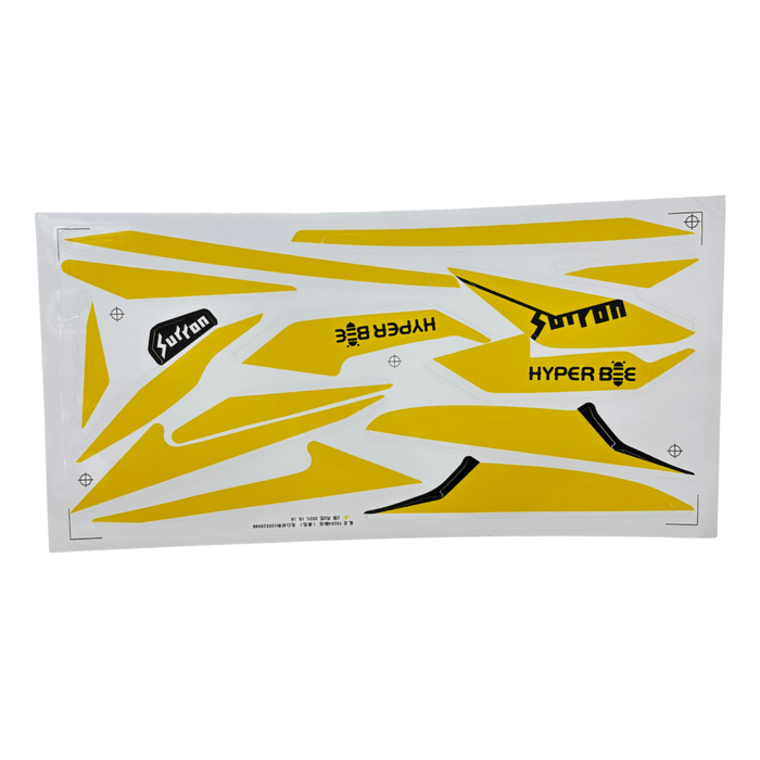 Hyper Bee Sticker Kit Hyper Bee Decal Set (Yellow & Black) — Surron Canada