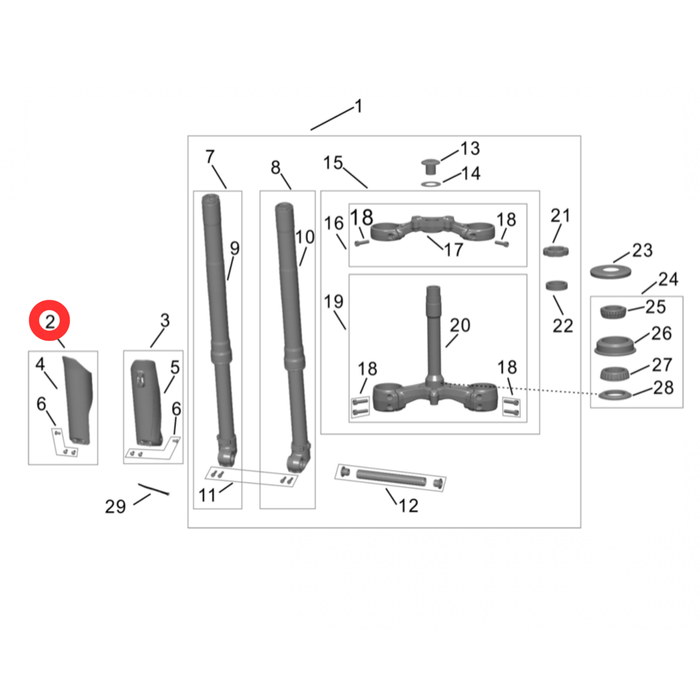 Hyper Bee Fork Mud Guard (Right) - Surron Canada