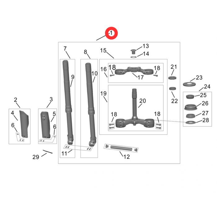 Hyper Bee Front Fork Assembly - Surron Canada