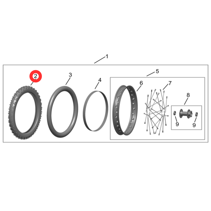 Hyper Bee Front Tire 60/100 - 12 (12") - Surron Canada