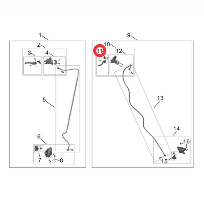 Hyper Bee Rear Brake Lever Assembly (Left) - Surron Canada