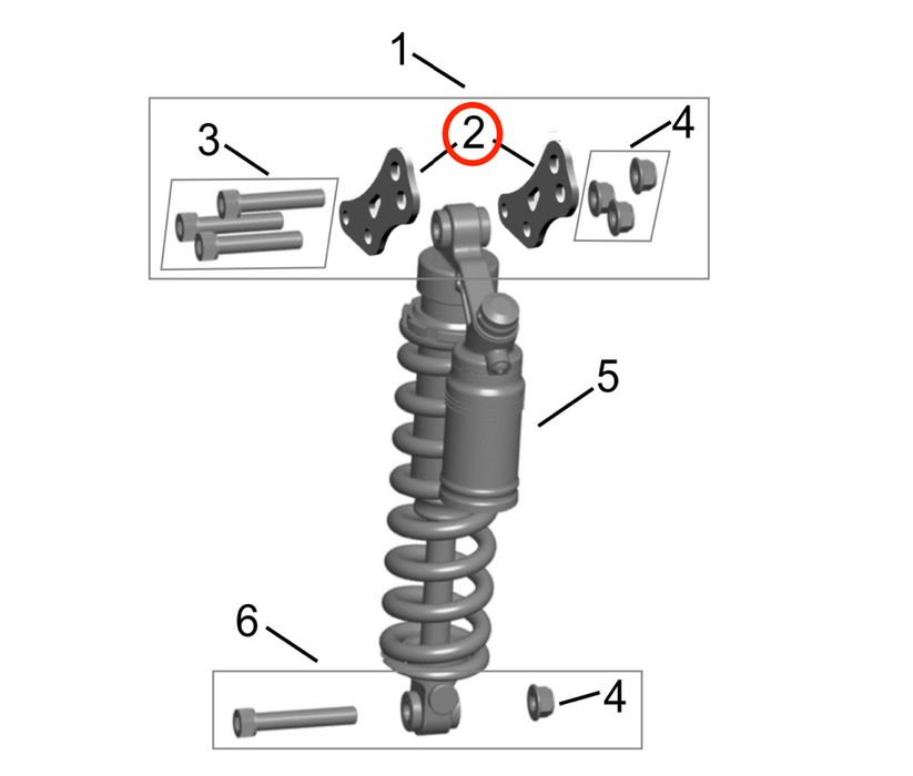 Hyper Bee Rear Shock Absorber Installation Plate - Surron Canada