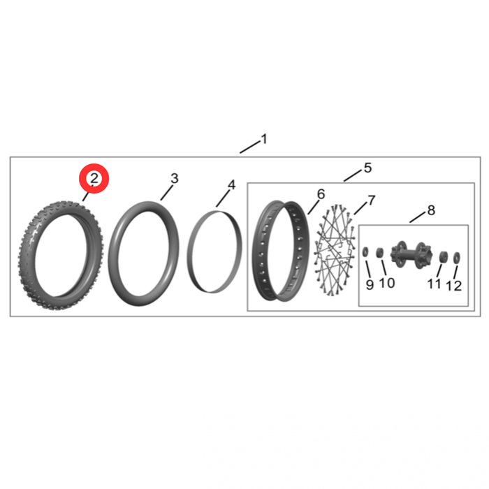 Hyper Bee Rear Tire 70/100 - 12 (12") - Surron Canada