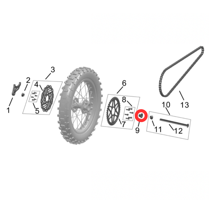 Hyper Bee Rear Wheel Bushing (Right) - Surron Canada