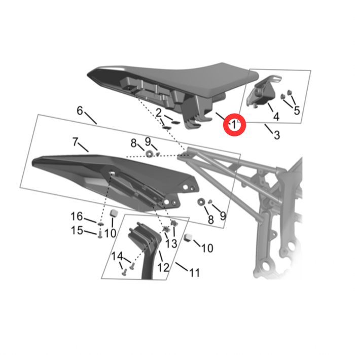 Hyper Bee Seat Cushion Assembly (Yellow) - Surron Canada