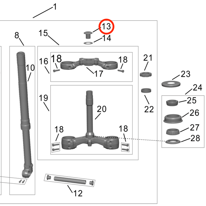 Hyper Bee Steering Lock Bolt - Surron Canada