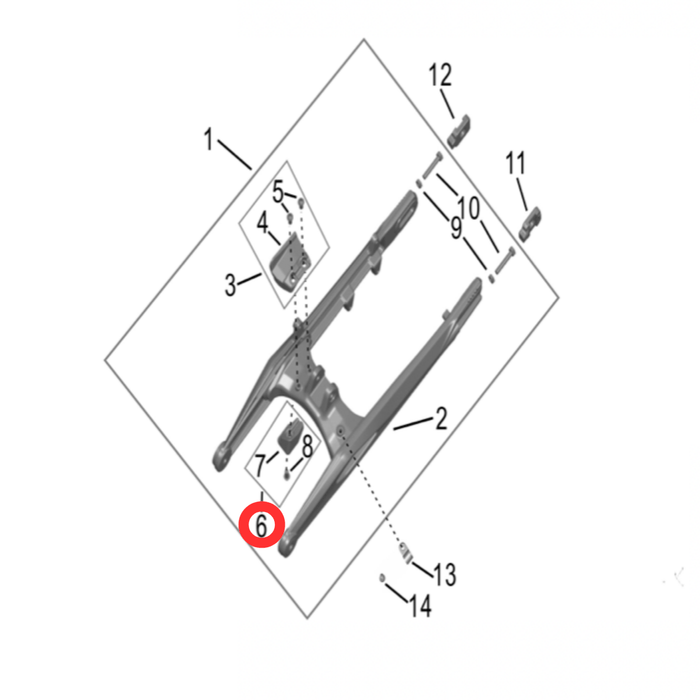 Hyper Bee Swingarm Bottom Protection Block - Surron Canada