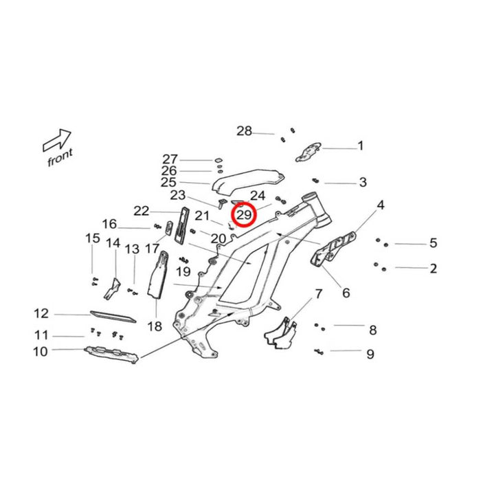 Goupille de pivot du couvercle de la batterie