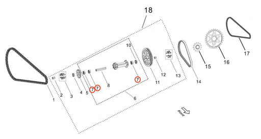 Light Bee Jackshaft / Swingarm Bearing - Surron Canada