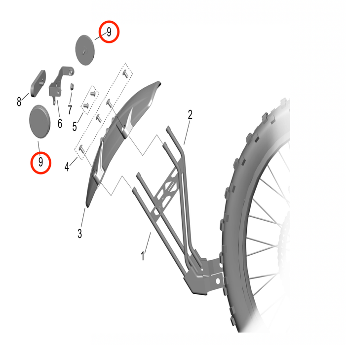 Light Bee Rear Side Reflector - Surron Canada