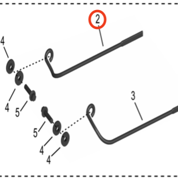 Storm Bee Battery Support Rod (FRONT RIGHT) - Surron Canada