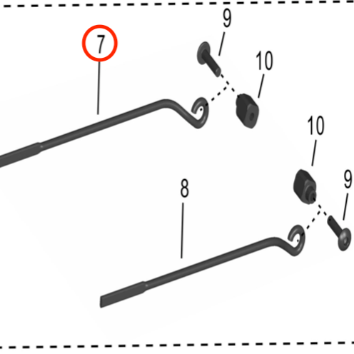 Storm Bee Battery Support Rod (REAR RIGHT) - Surron Canada