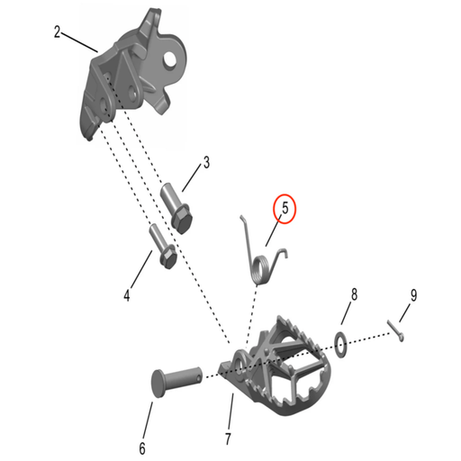 Storm Bee Footpeg Return Spring (LEFT) - Surron Canada