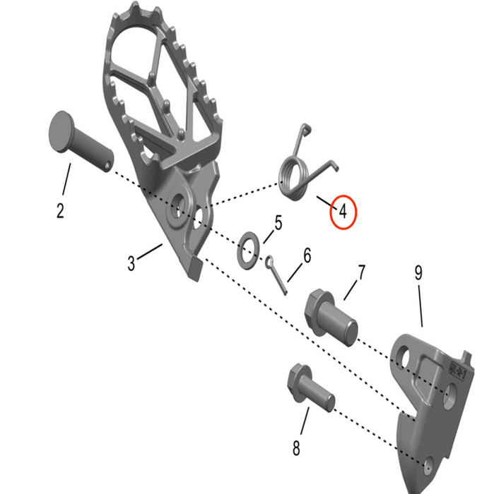 Storm Bee Footpeg Return Spring (RIGHT) - Surron Canada