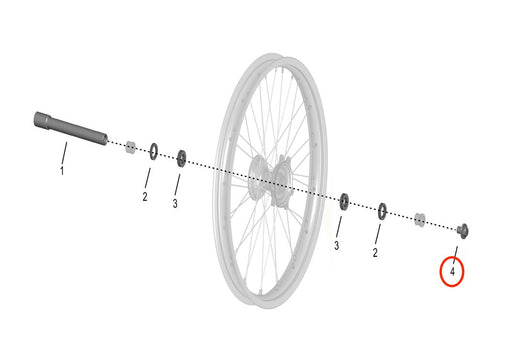 Storm Bee Front Axle Nut - Surron Canada