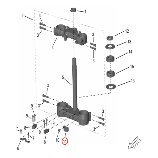 Storm Bee Front Brake Hose Holder (Triple Clamp) - Surron Canada