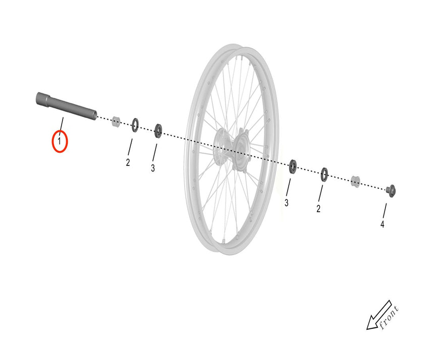 Storm Bee Front Wheel Axle - Surron Canada