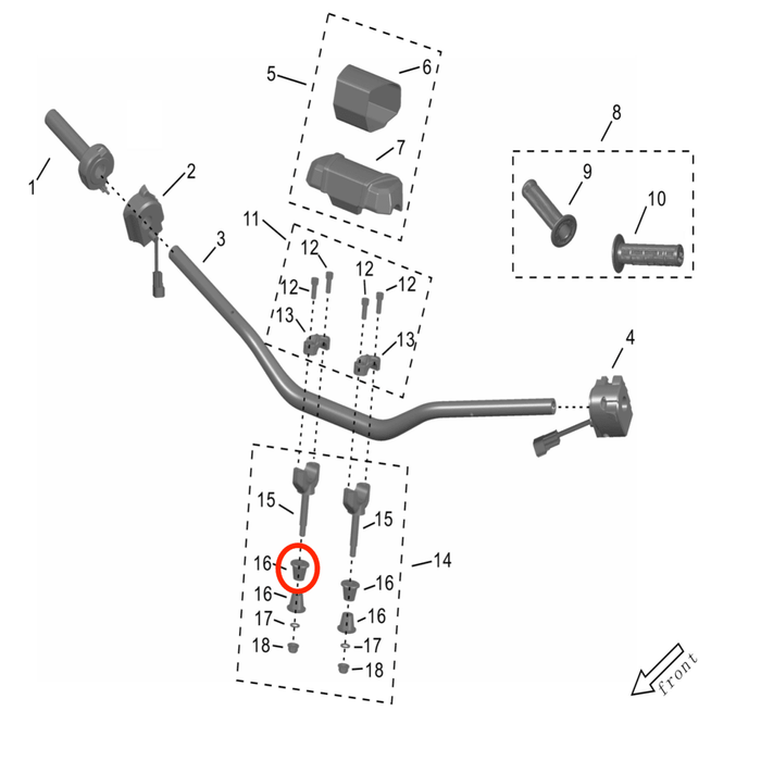 Storm Bee Handlebar Mount Support - Surron Canada