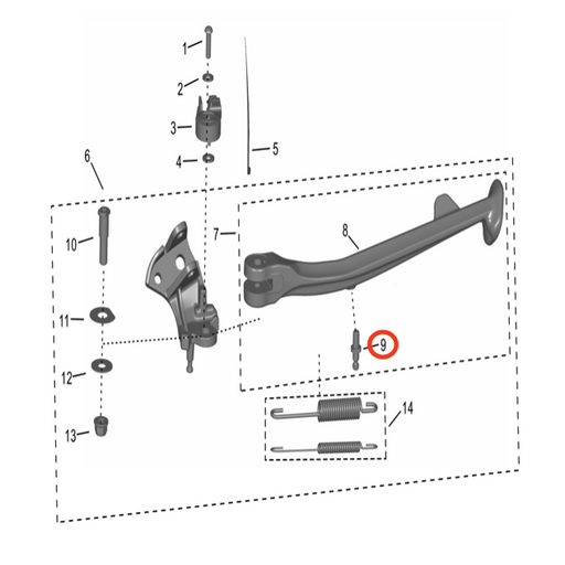 Storm Bee kickstand spring screw - Surron Canada