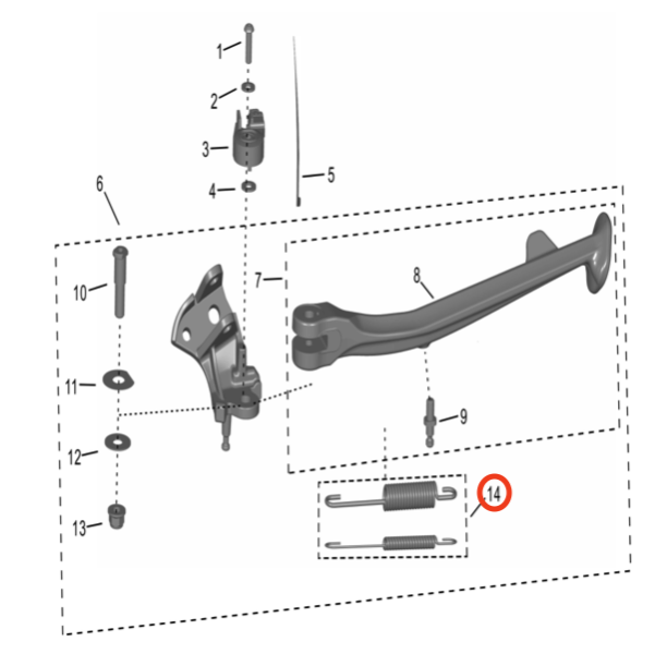 Storm Bee kickstand spring set - Surron Canada