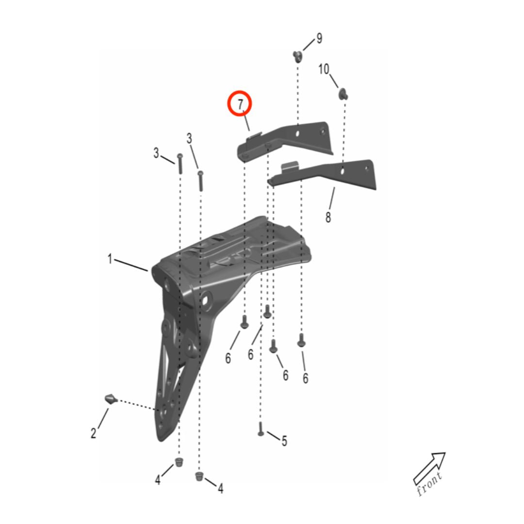 Surron Rear Subframe Storm Bee Rear Subframe Bracket (LEFT) — Surron Canada