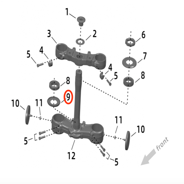 Ultra Bee Bottom Steering Gasket - Surron Canada