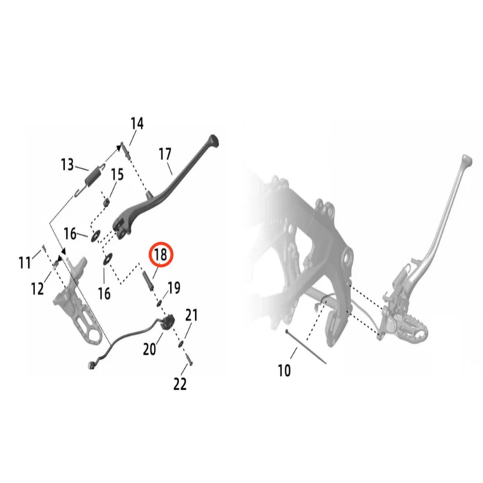 Ultra Bee Kickstand Axle Pin - Surron Canada