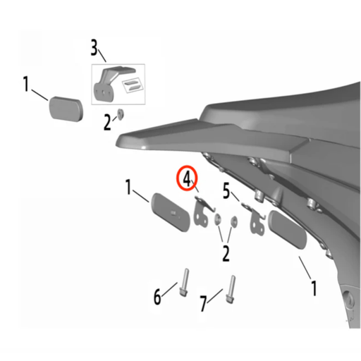 Ultra Bee Rear Reflector Bracket (LEFT) - Surron Canada