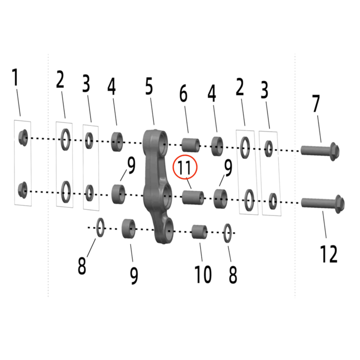 Ultra Bee Rear Shock Linkage Inner Bushing 1 - Surron Canada