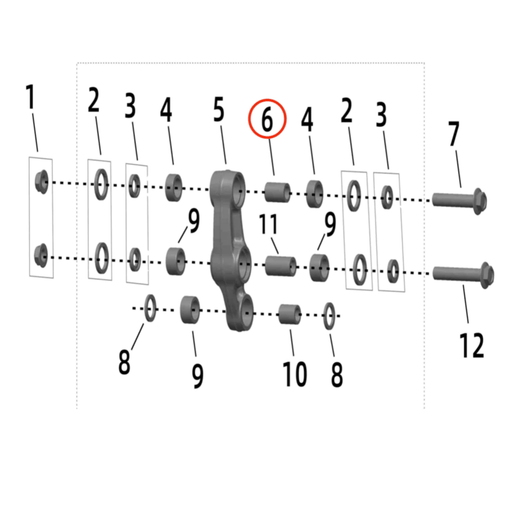 Ultra Bee Rear Shock Linkage Inner Bushing 2 - Surron Canada