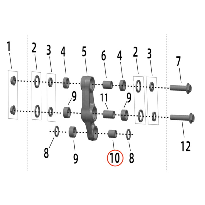 Ultra Bee Rear Shock Linkage Inner Bushing 3 - Surron Canada