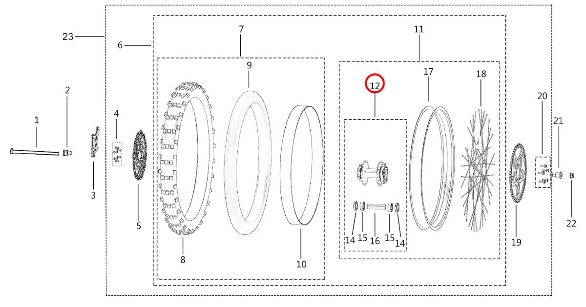 Surron Rear Hub Light Bee Rear Wheel Hub Assembly — Surron Canada